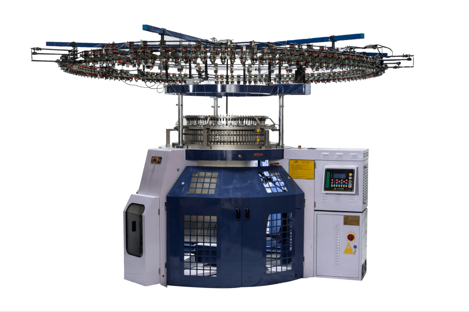 High speed three thread fleece knitting machine 22