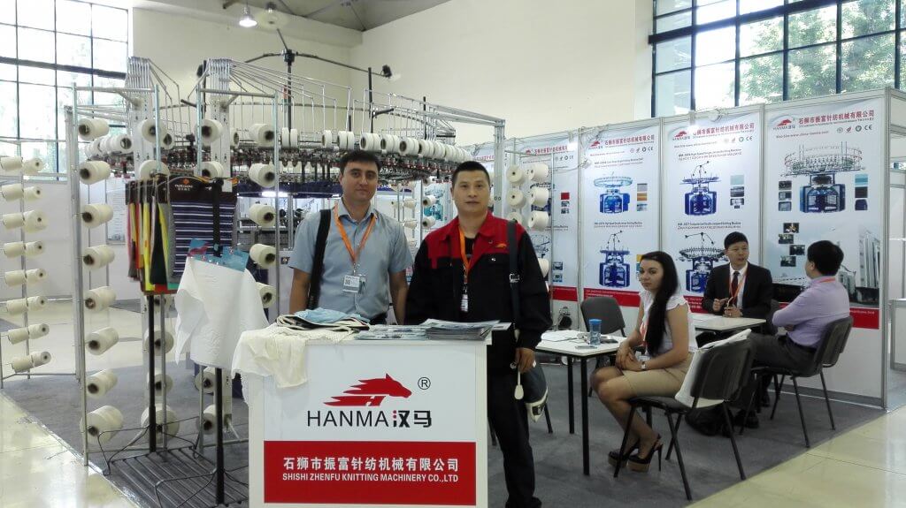 2015 HANMA CIRCULAR KNITTING MACHINE IN Uzbekistan EXHIBITION 01