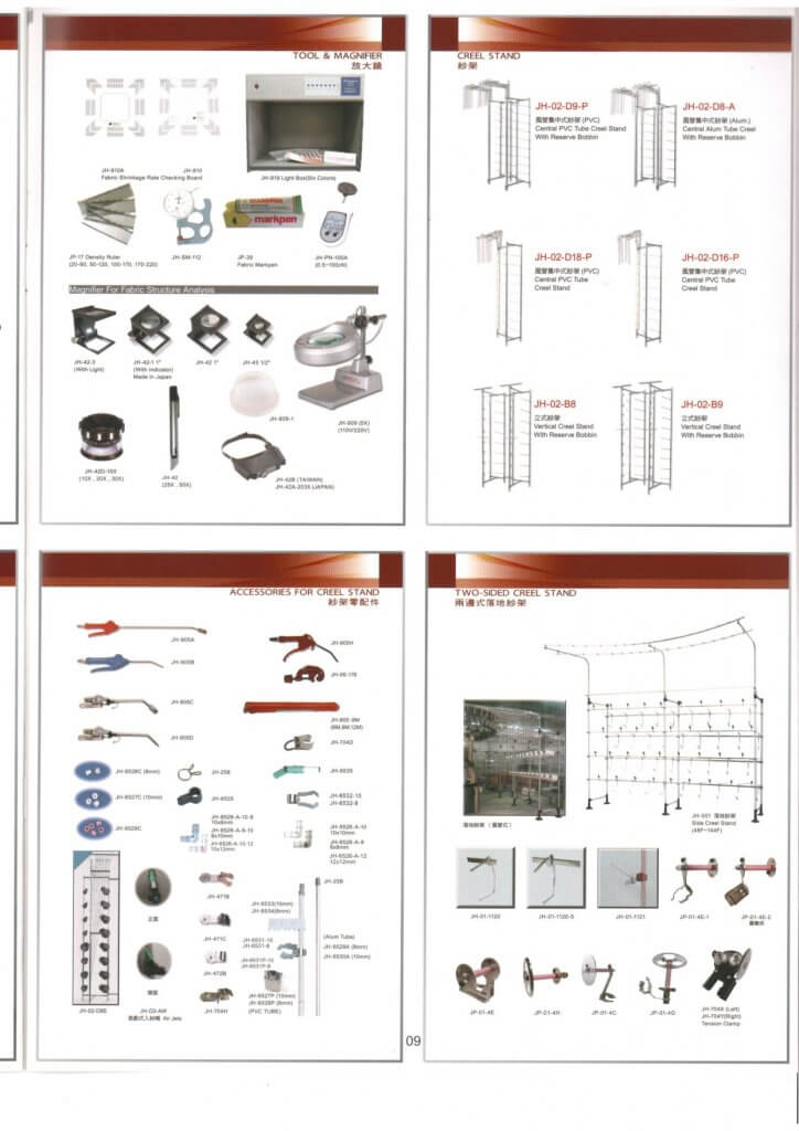 circular knitting machine parts of creel